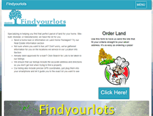 Tablet Screenshot of findyourlots.net